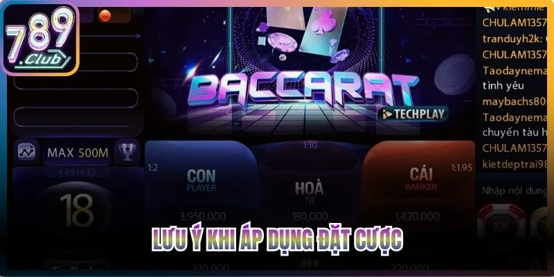Lưu ý khi áp dụng đặt cược