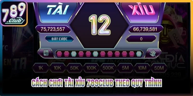 Cách chơi tài xỉu 789club theo quy trình