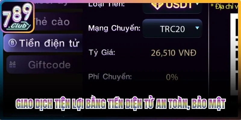 Giao dịch tiện lợi bằng tiền điện tử an toàn, bảo mật